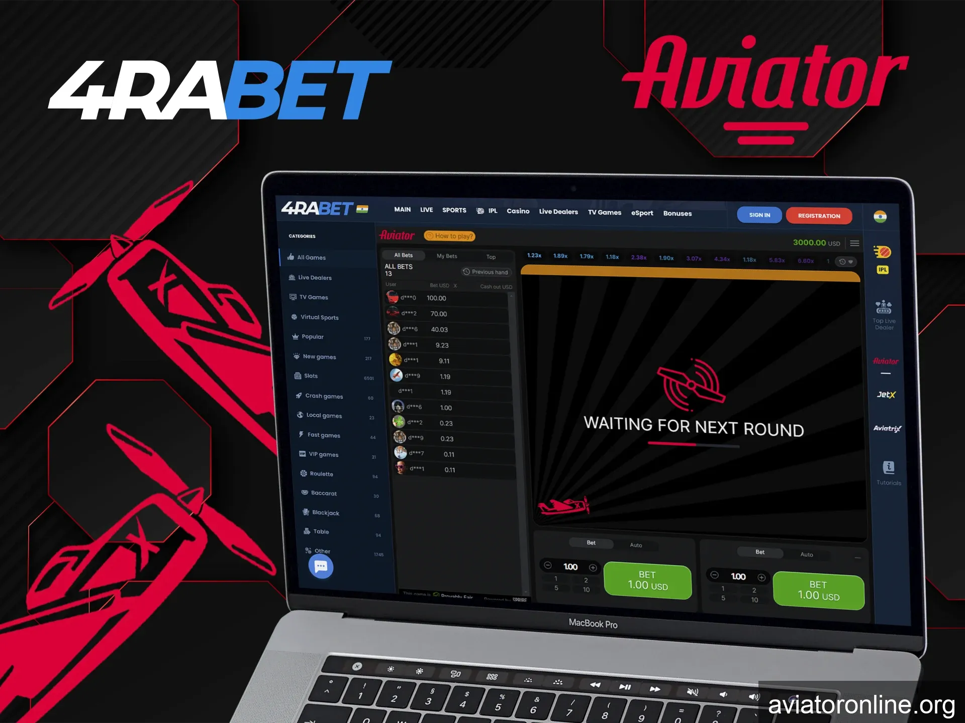 Have an unforgettable experience playing Aviator with 4rabet.