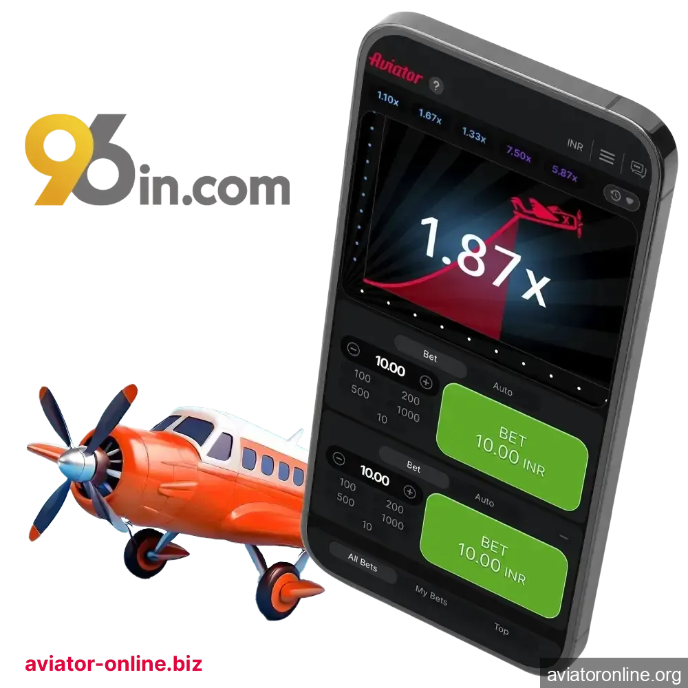 Get the thrill of winning at the most popular Aviator game from 96in Casino.