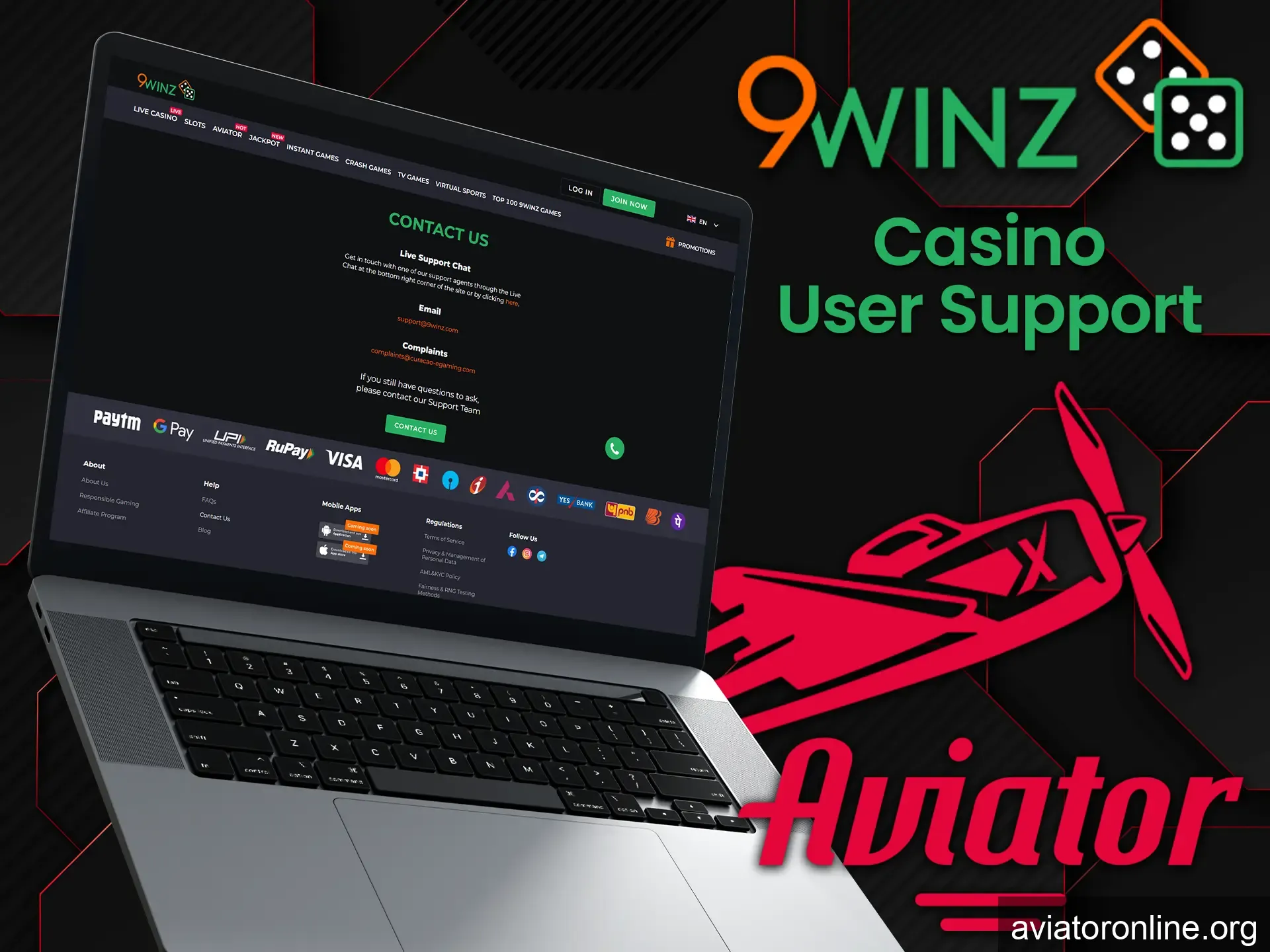 Contact 9winz support if you have any questions.