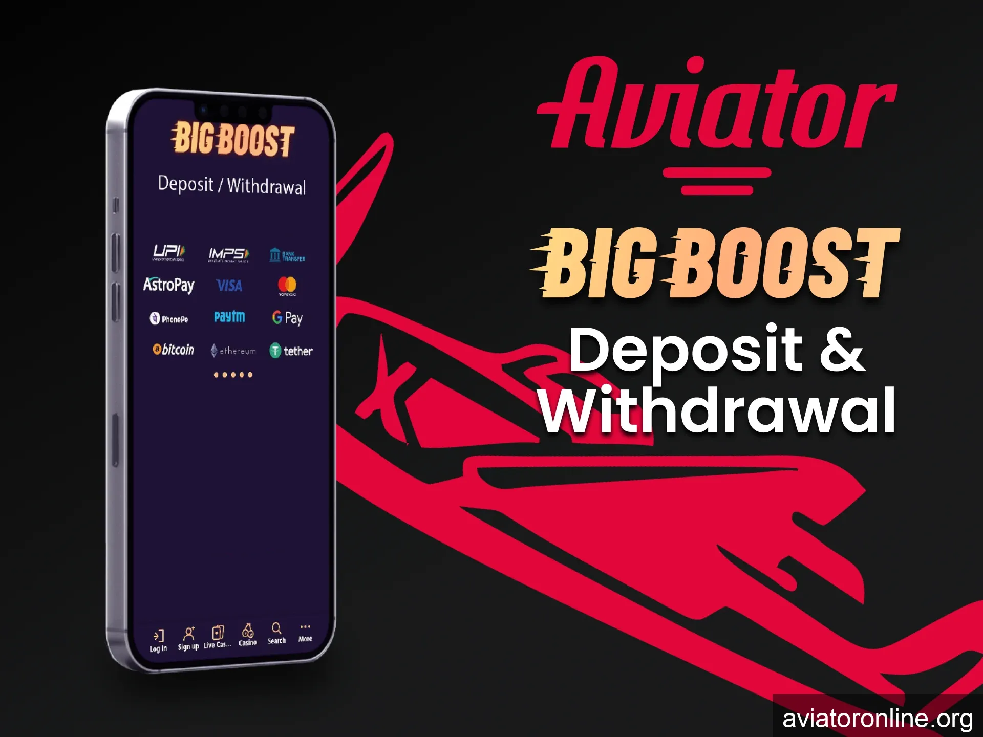 We will tell you about the transaction methods for the Aviator game in the Big Boost app.