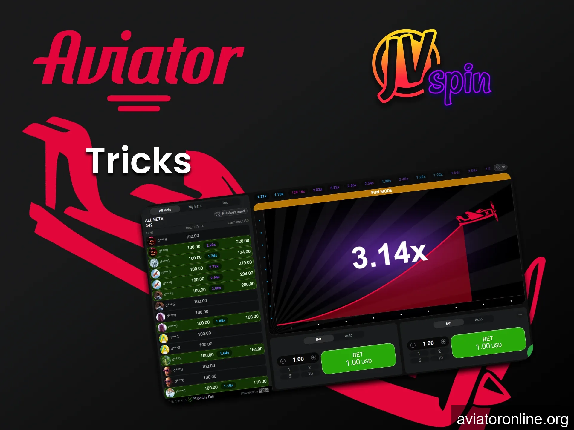 We will tell you about the tricks to win in Aviator on JV Spin.