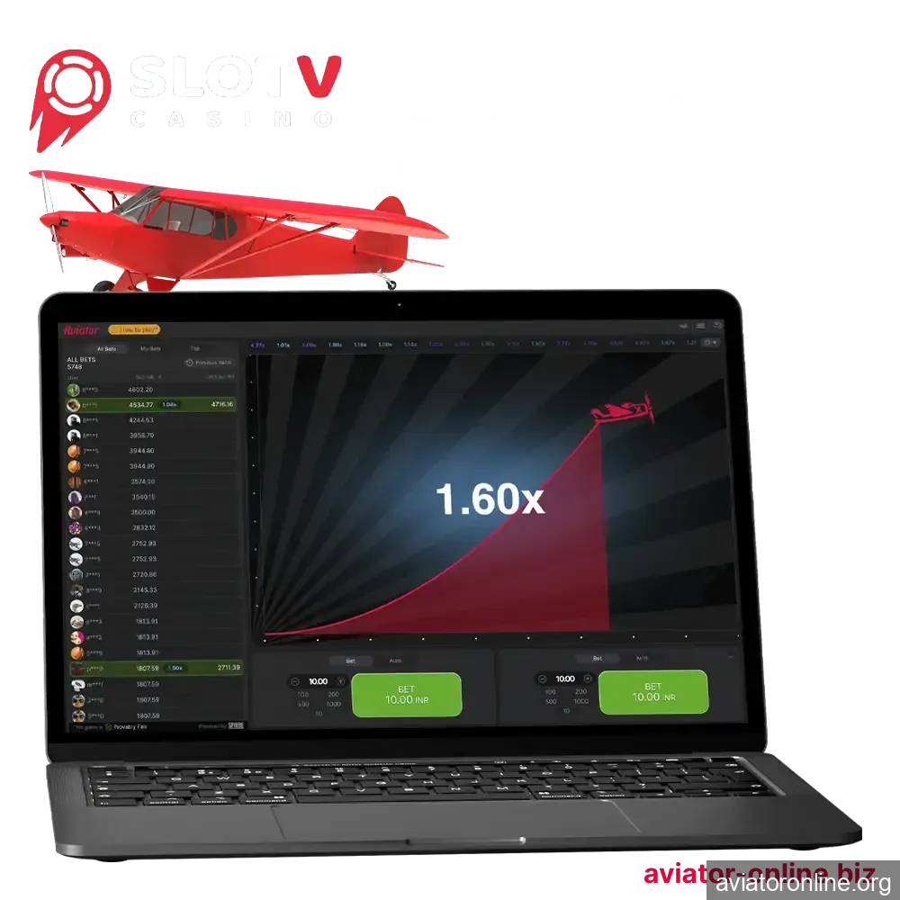 Try your luck in the most popular Aviator slot from Slotv Casino.