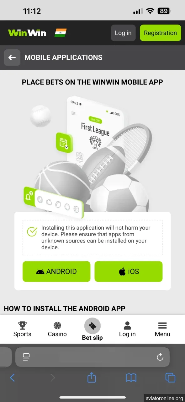 Visit the WinWin website to download the iOS app.